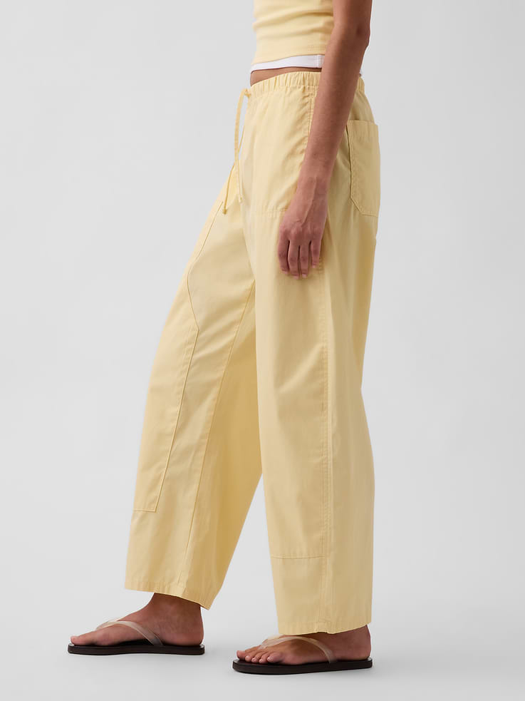 Image number 3 showing, Poplin Easy Double-Knee Barrel Pants