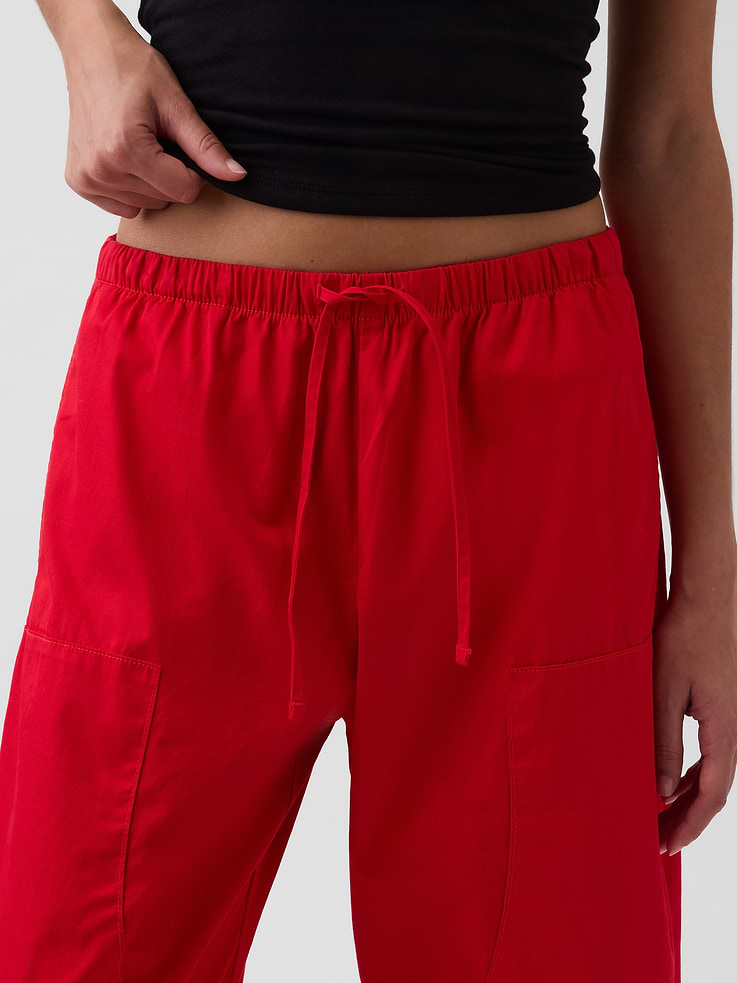 Image number 6 showing, Poplin Easy Double-Knee Barrel Pants