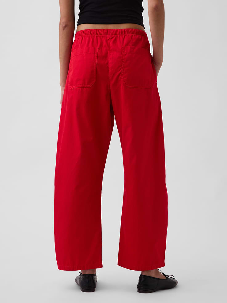 Image number 4 showing, Poplin Easy Double-Knee Barrel Pants