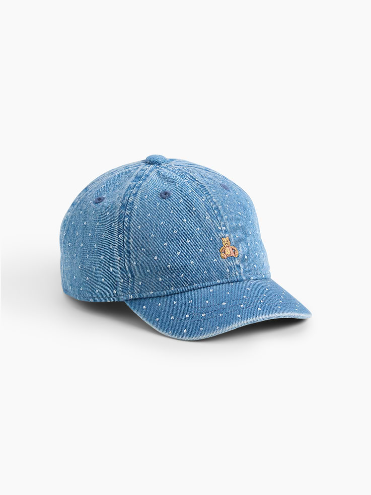 Image number 1 showing, Baby & Toddler Denim Dot Baseball Hat