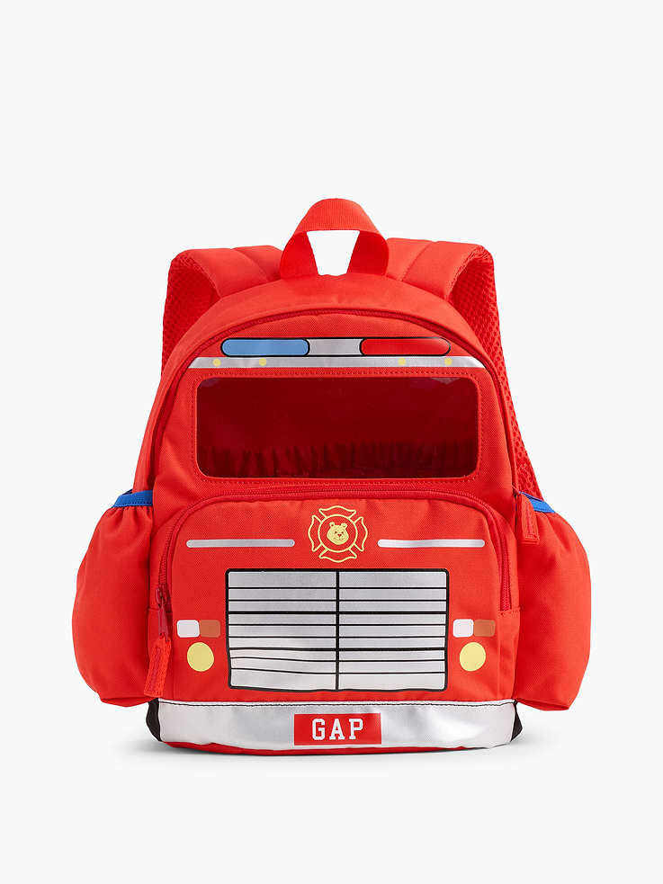 Image number 1 showing, Toddler Firetruck Backpack