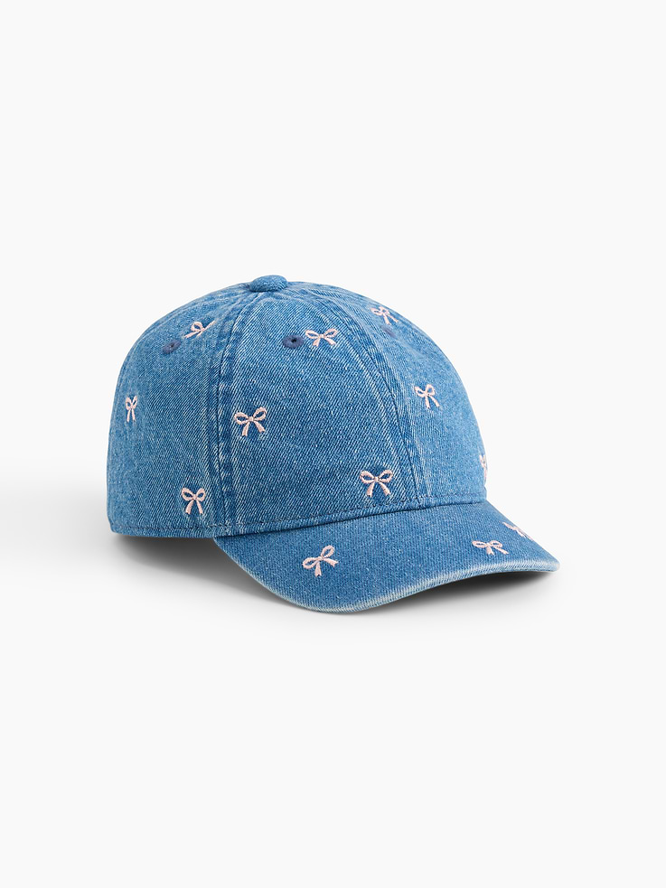 Image number 1 showing, Baby & Toddler Bow Denim Baseball Hat