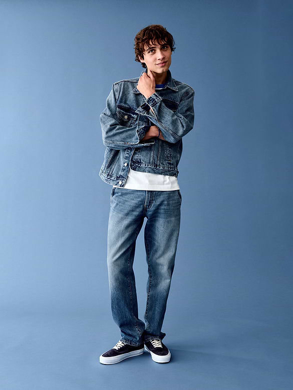 Get Blue Relaxed Straight Trouser Jeans