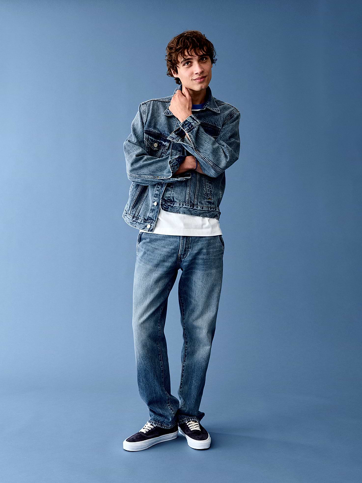 Image number 8 showing, Get Blue Relaxed Straight Trouser Jeans