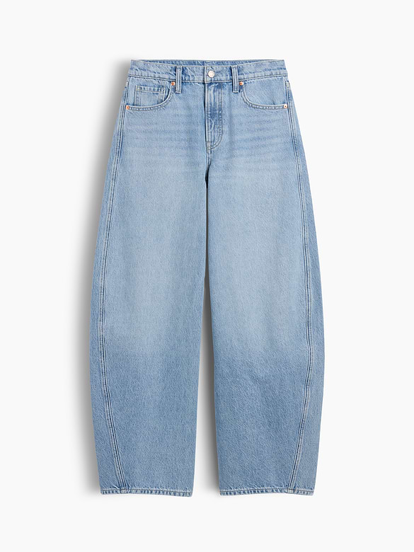 Mid Rise Baggy Taper Jeans