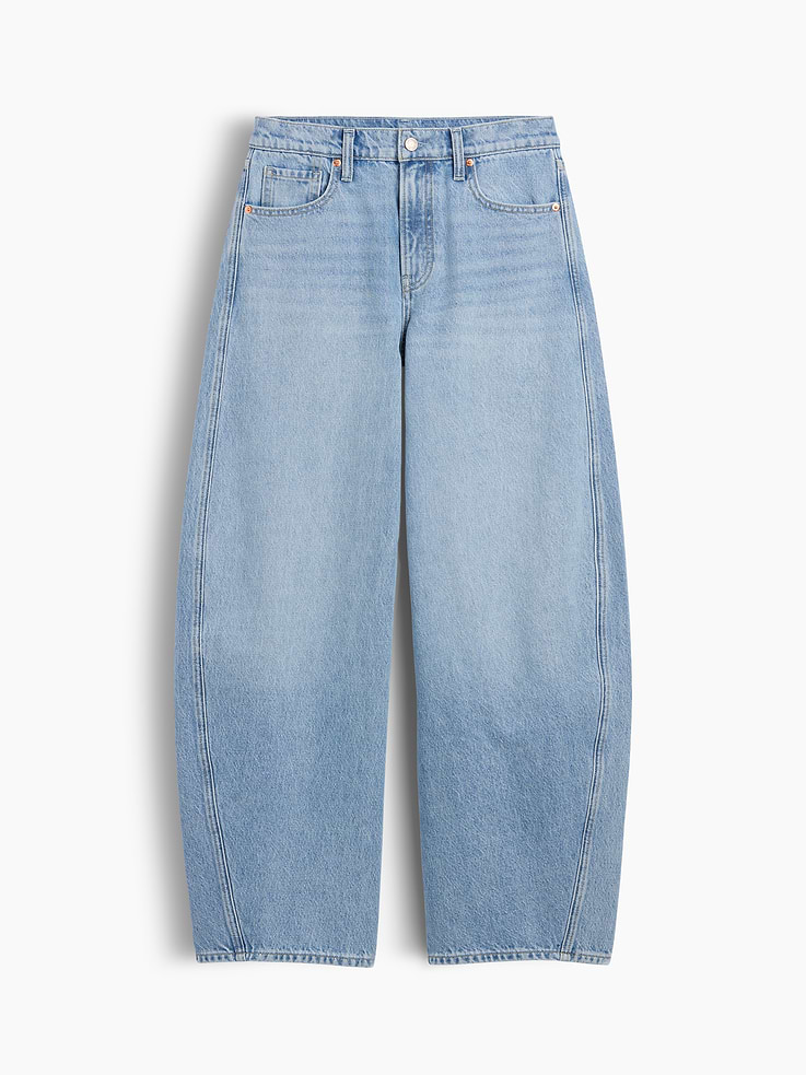 Image number 6 showing, Mid Rise Baggy Taper Jeans