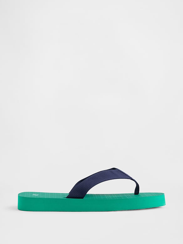 Canvas Platform Flip Flops