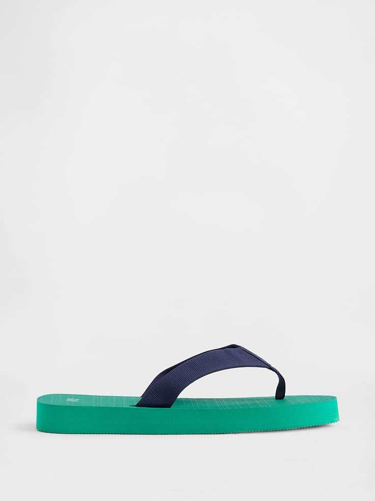 Image number 1 showing, Canvas Platform Flip Flops