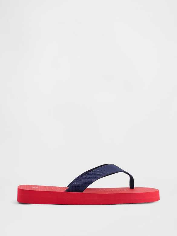Canvas Platform Flip Flops