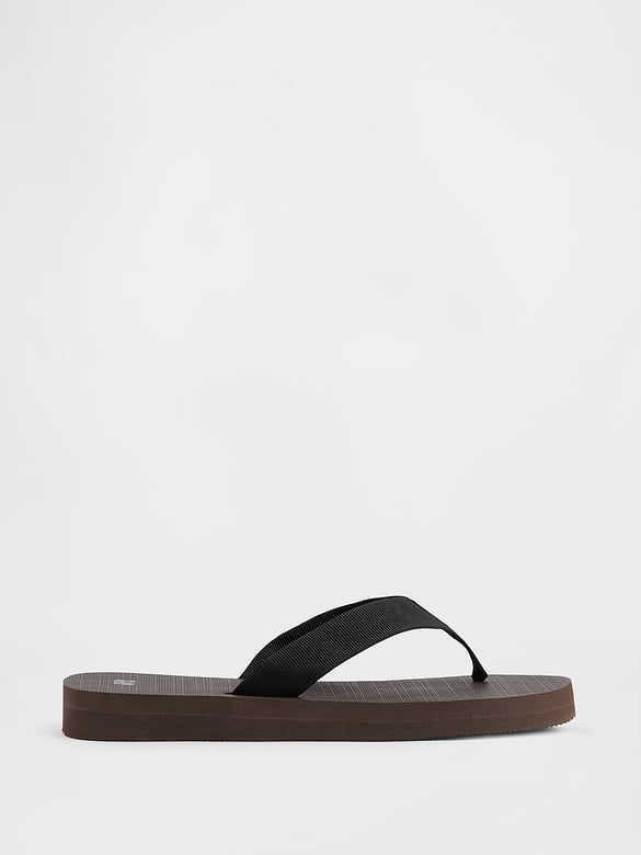 Canvas Platform Flip Flops