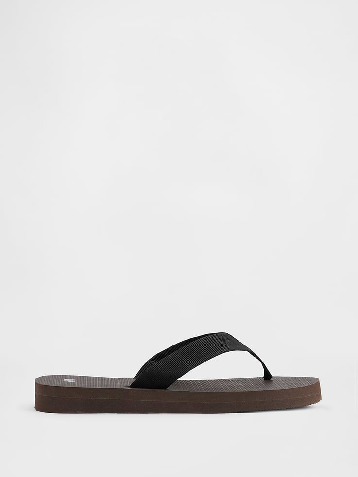 Image number 1 showing, Canvas Platform Flip Flops