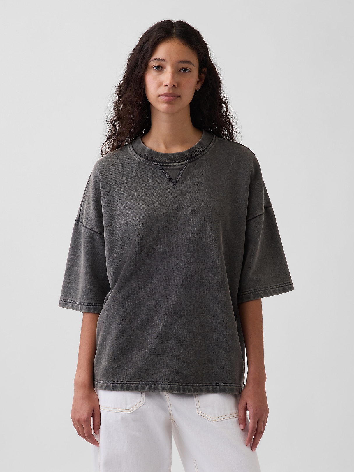 Heavyweight French Terry Oversized Sweatshirt | Gap