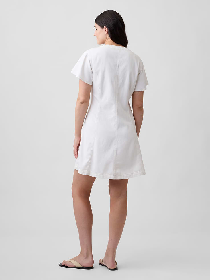 Image number 5 showing, Denim Button-Front Mini Dress