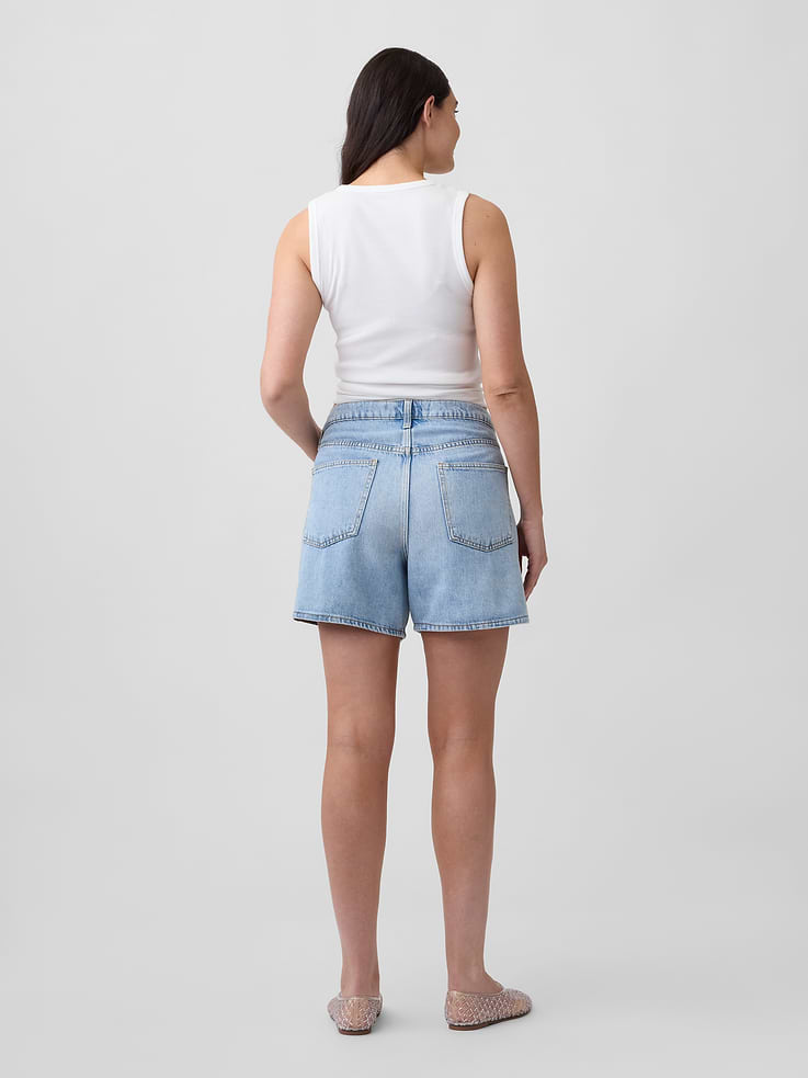Image number 6 showing, SuperSoft Drawstring Denim Midi Shorts