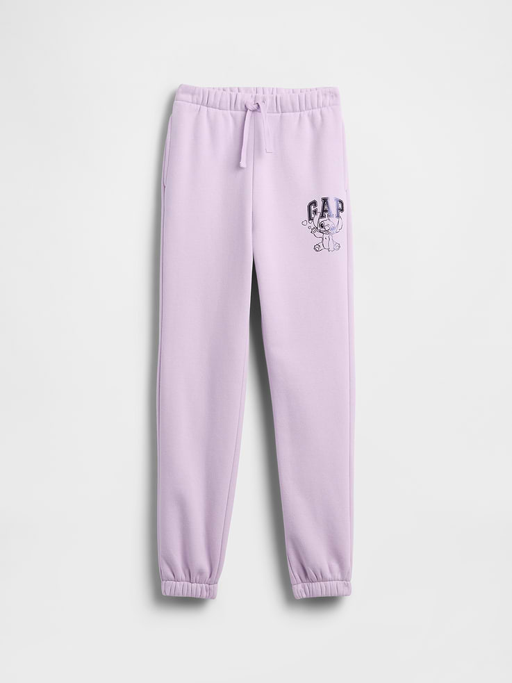 Image number 1 showing, GapKids × Disney Lilo and Stitch Relaxed Logo Joggers