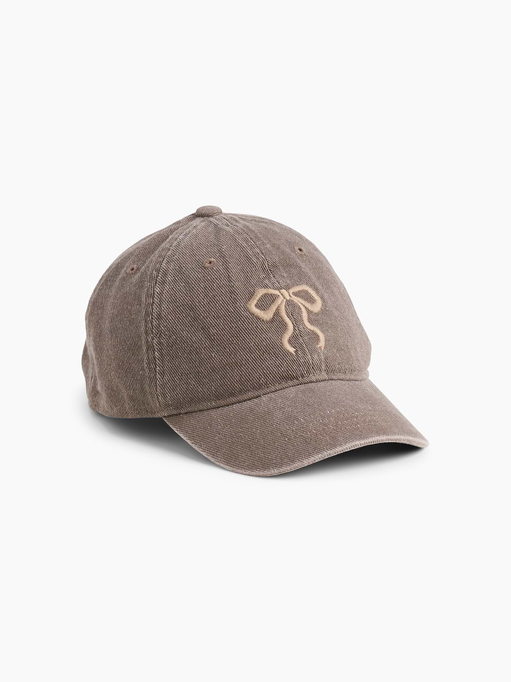 Image number 1 showing, Kids Denim Bow Baseball Hat