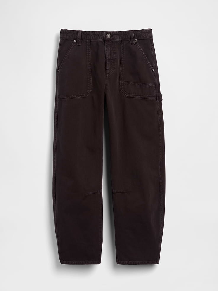 Image number 6 showing, Mid Rise Barrel Utility Ankle Pants