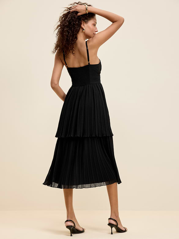 The Occasion by Old Navy Pleated Fit & Flare Midi Dress