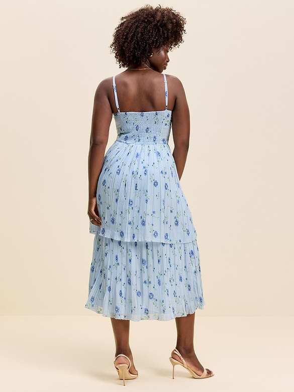 The Occasion by Old Navy Pleated Fit & Flare Midi Dress
