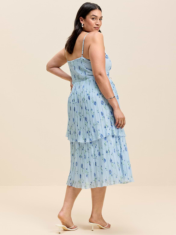 The Occasion by Old Navy Pleated Fit & Flare Midi Dress