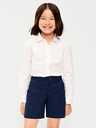 Image number 1 showing, School Uniform Long-Sleeve Poplin Shirt for Girls