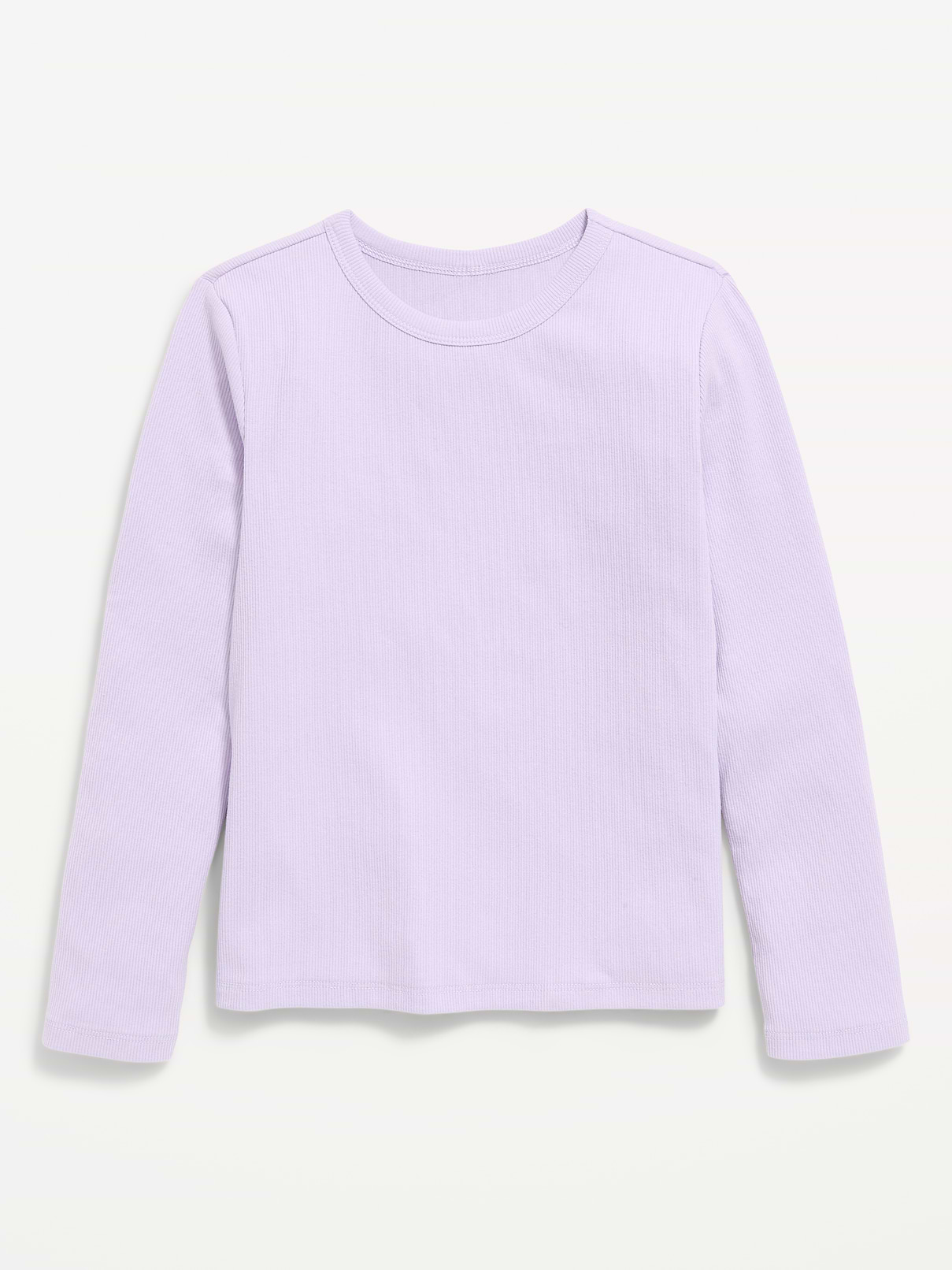 Image number 1 showing, Softest Long-Sleeve Ribbed T-Shirt for Girls