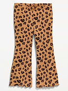 L'image numéro 3 présente Legging évasé côtelé à motif pour toute-petite