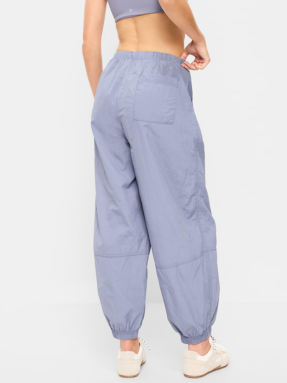 Pantalon parachute coupe-vent à taille élastique