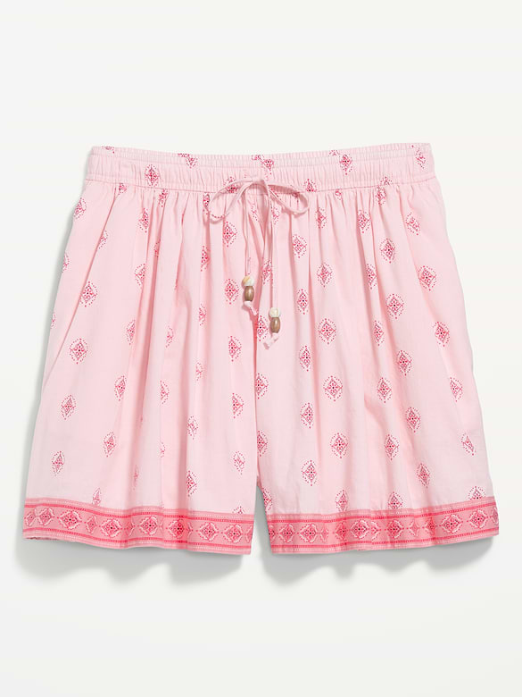 Jupe-short fluide à taille haute