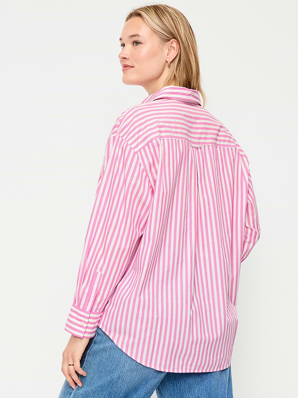 Oversized Button-Down Boyfriend Shirt