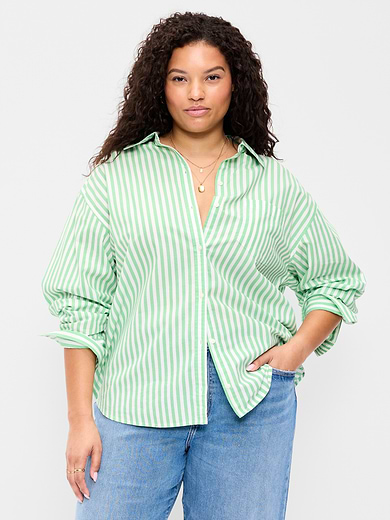 Image number 7 showing, Oversized Button-Down Boyfriend Shirt