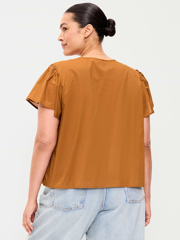 Short-Sleeve Embroidered Trousseau Top