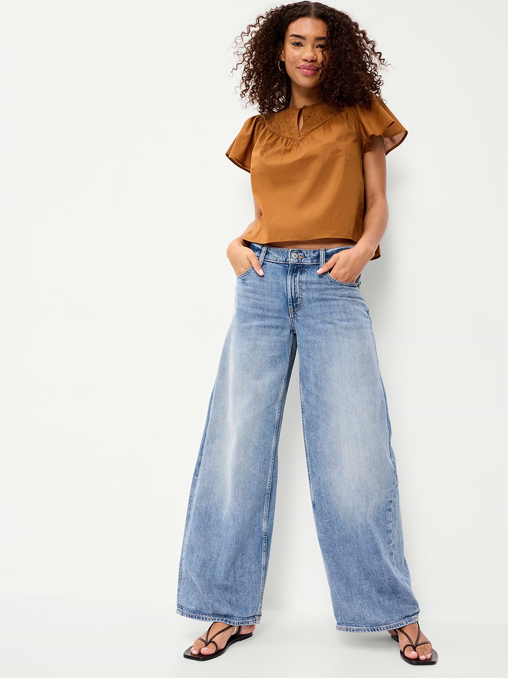Image number 3 showing, Short-Sleeve Embroidered Trousseau Top