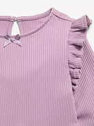 Image number 4 showing, Long-Sleeve Ribbed Ruffle-Trim Jumpsuit for Baby
