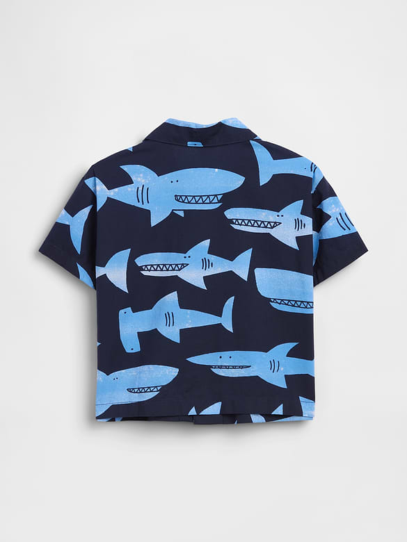 Baby & Toddler Organic Cotton Poplin Print Shirt