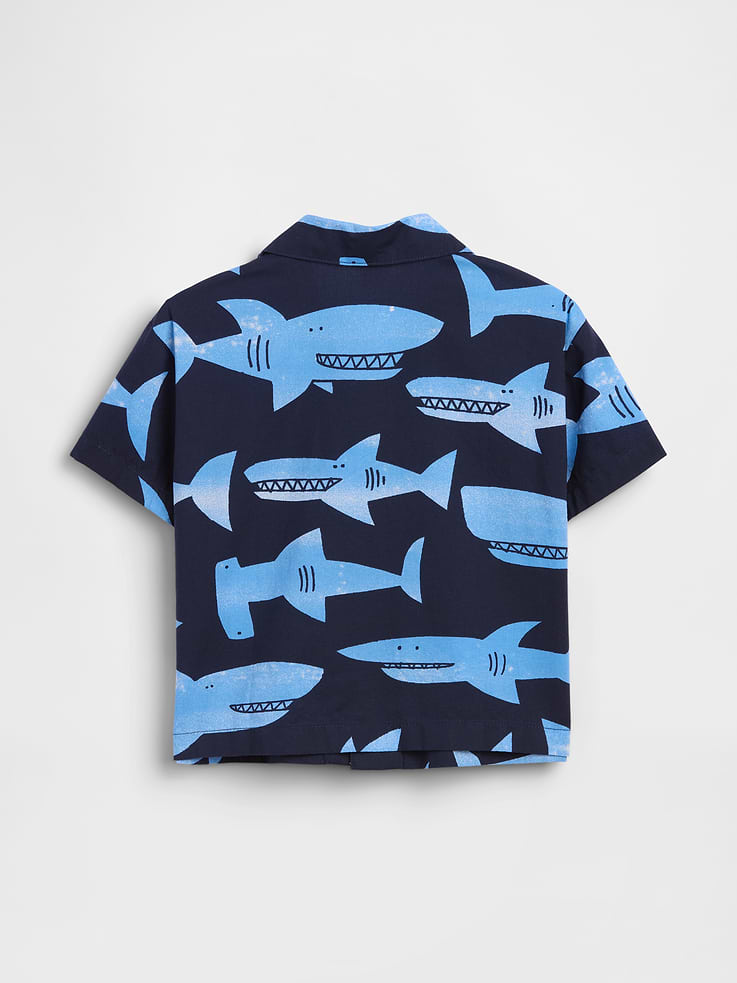 Image number 2 showing, Baby & Toddler Organic Cotton Poplin Print Shirt
