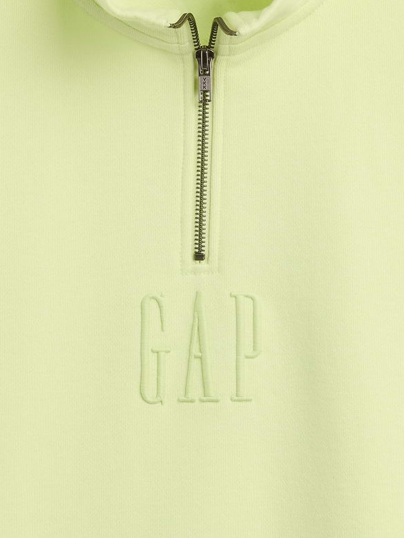 Heavyweight Oversized Logo Quarter-Zip Pullover