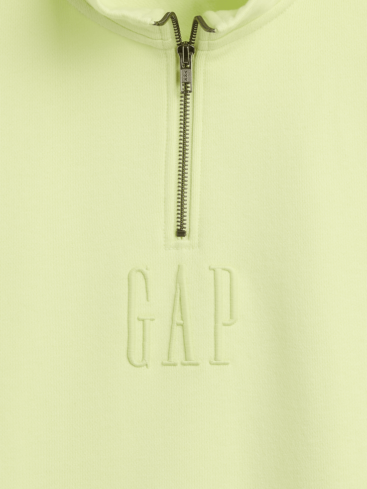 Image number 4 showing, Heavyweight Oversized Logo Quarter-Zip Pullover