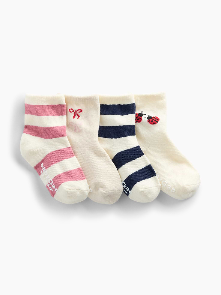 Image number 1 showing, Baby & Toddler Crew Socks (4-Pack)