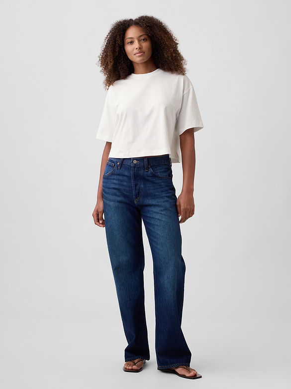 Relaxed Cropped Crewneck T-Shirt