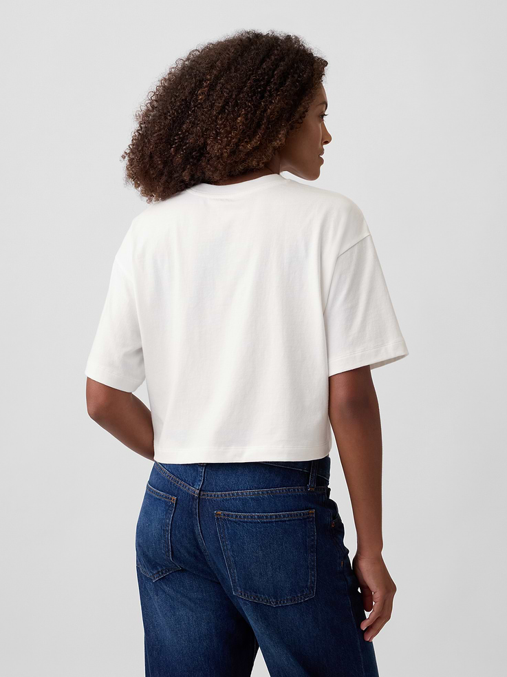Image number 2 showing, Relaxed Cropped Crewneck T-Shirt