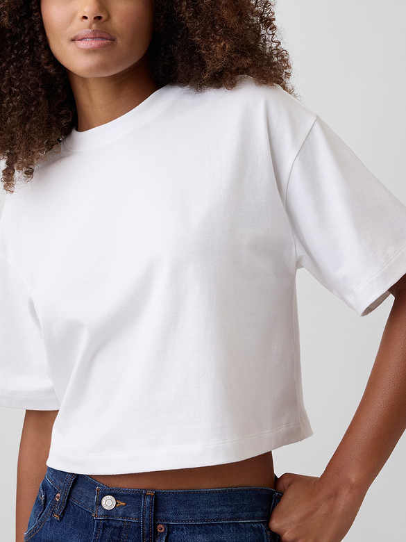 Relaxed Cropped Crewneck T-Shirt