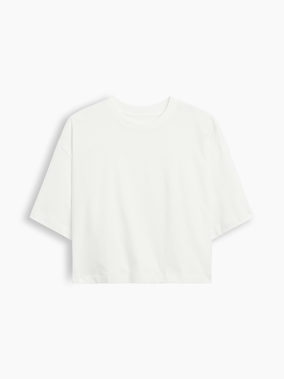 Relaxed Cropped Crewneck T-Shirt