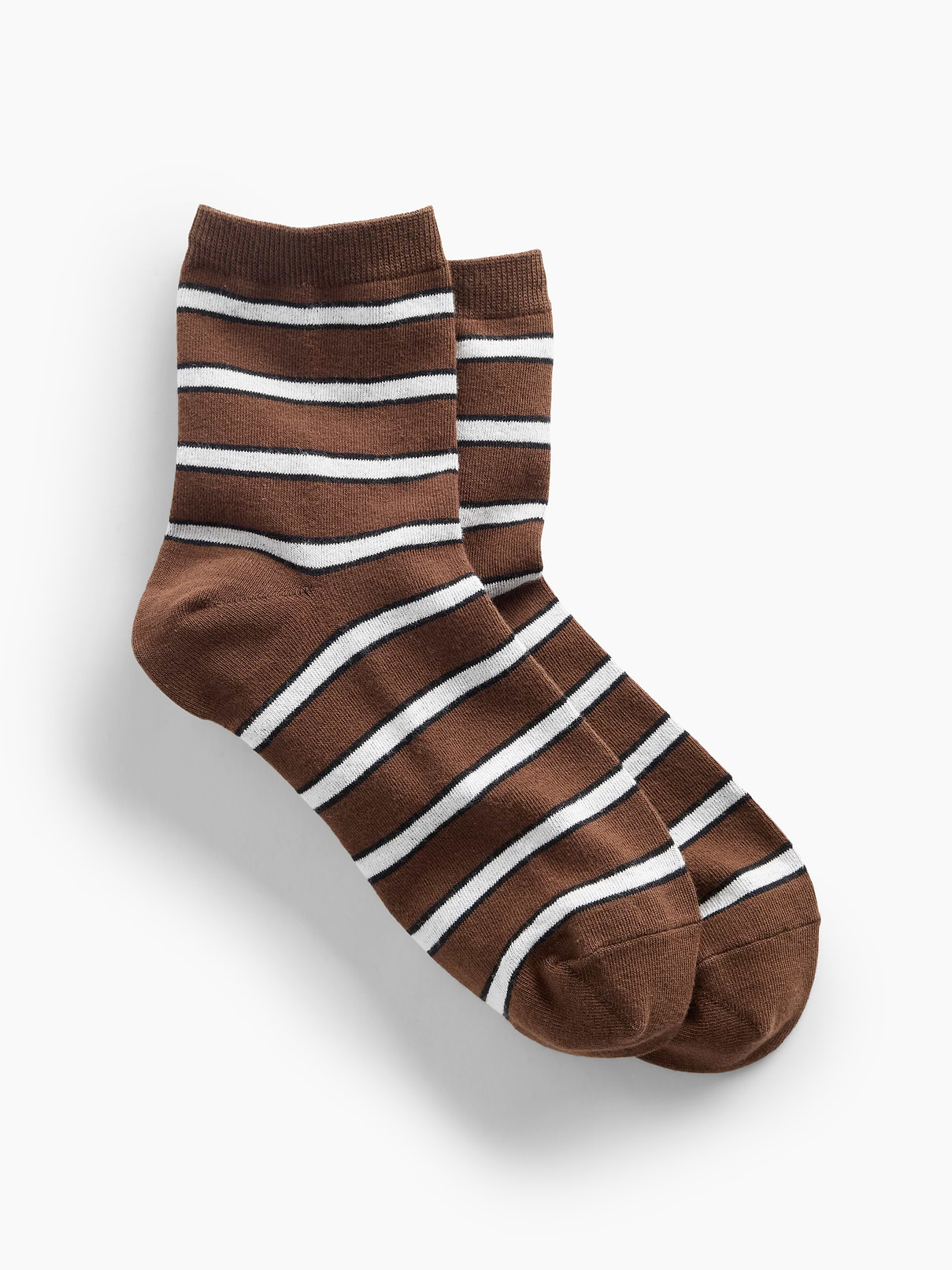 Image number 1 showing, Stripe Half Crew Socks