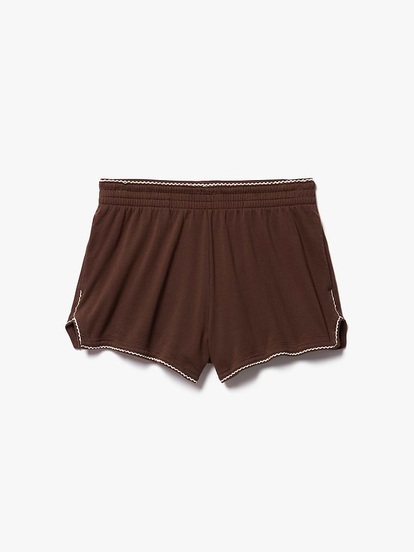 Airy Cotton Terry Mid Rise Picot Shortie
