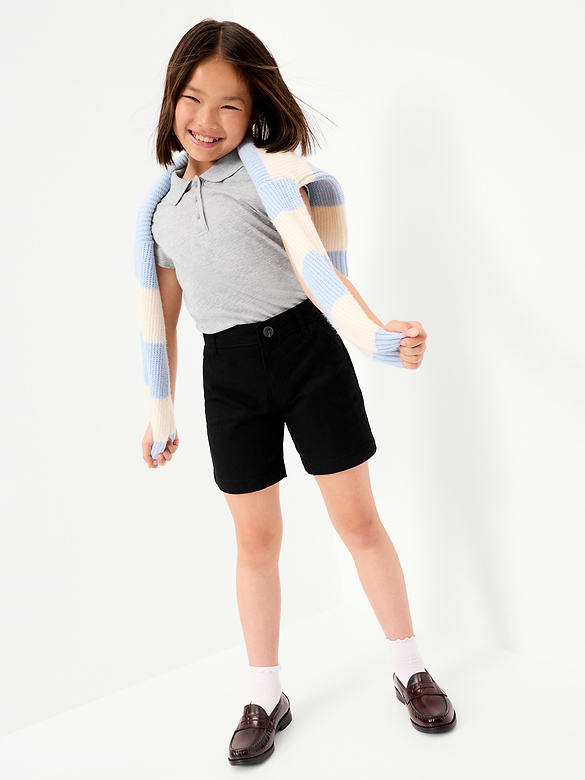 School Uniform Twill Bermuda Shorts for Girls