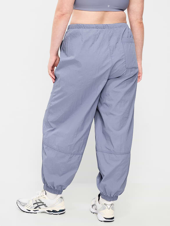 Pantalon parachute coupe-vent à taille élastique