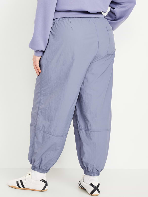 Pantalon parachute coupe-vent à taille élastique