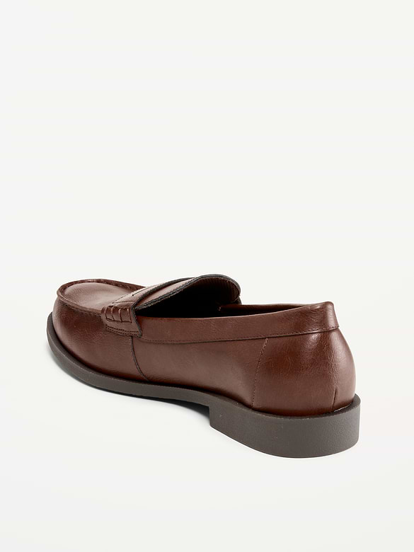 Faux-Leather Loafers for Men