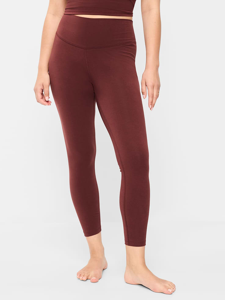 Image number 3 showing, High-Waisted PowerChill 7/8 Cotton Leggings